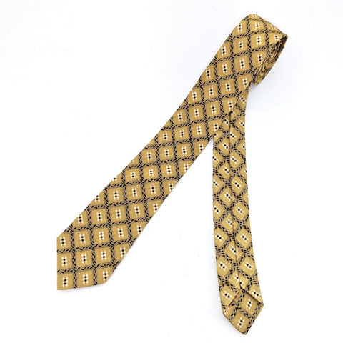 1960s Skinny Mod Necktie Mad Men Era Narrow Mid Century Modern Men's Vintage Gold & Blue Woven Tie 5th Avenue Cravat RESILIENT CONSTRUCTION