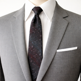 1950s-60s Mod Black Paisley Tie Mad Men Era Skinny Narrow Mid Century Modern Sharkskin Men's Vintage Necktie by Wembley