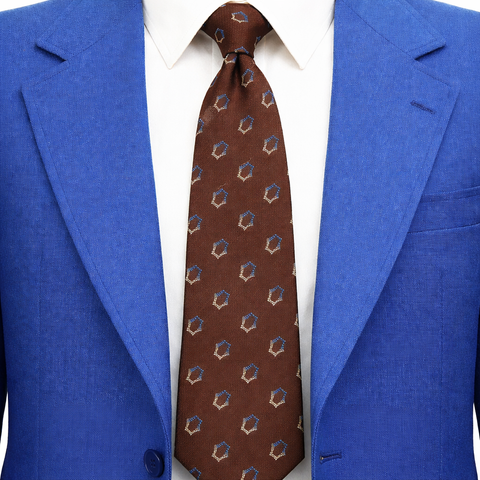 1970s Wide Brown Polyester Tie Men's Vintage Brown Wool Feel Polyester Necktie by Corsair