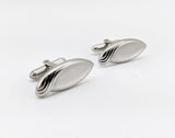 1960s SWANK Eye Cufflinks Mid Century Modern Mad Men Era Modernist Silver Tone Metal Men's Vintage Cufflink Set by SWANK