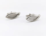 1960s SWANK Eye Cufflinks Mid Century Modern Mad Men Era Modernist Silver Tone Metal Men's Vintage Cufflink Set by SWANK