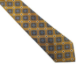 1960s Skinny Mod Necktie Mad Men Era Narrow Mid Century Modern Men's Vintage Gold & Blue Woven Tie Wemlon by Wembley
