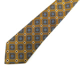 1960s Skinny Mod Necktie Mad Men Era Narrow Mid Century Modern Men's Vintage Gold & Blue Woven Tie Wemlon by Wembley