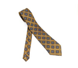 1960s Skinny Mod Necktie Mad Men Era Narrow Mid Century Modern Men's Vintage Gold & Blue Woven Tie Wemlon by Wembley