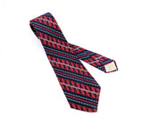 1970s WIDE Towncraft Penney's Tie Men's Vintage Blue & Red Polyester Disco Era Necktie