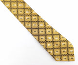 1960s Skinny Mod Necktie Mad Men Era Narrow Mid Century Modern Men's Vintage Gold & Blue Woven Tie 5th Avenue Cravat RESILIENT CONSTRUCTION