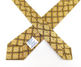1960s Skinny Mod Necktie Mad Men Era Narrow Mid Century Modern Men's Vintage Gold & Blue Woven Tie 5th Avenue Cravat RESILIENT CONSTRUCTION