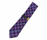1990s Unworn COUNTESS MARA Tie Wide Men's Vintage Purple & Blue 100% SILK Necktie New with Tags