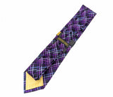 1990s Unworn COUNTESS MARA Tie Wide Men's Vintage Purple & Blue 100% SILK Necktie New with Tags