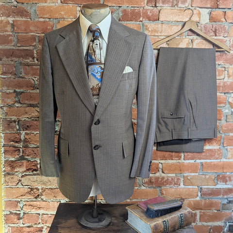 1950s Wool 3 Button Suit Jacket 50s Mad Men Era Vintage Gray