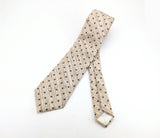 1970s JACQUES ESTIER Tie Men's Vintage Tan Brown Woven Textured Disco Era Necktie
