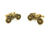 1960s 10 Karat Gold Filled Antique Car Cufflinks Men's Mid Century Modern Vintage Automobile Cufflinks by CTO in Original Presentation Case