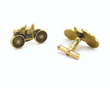 1960s 10 Karat Gold Filled Antique Car Cufflinks Men's Mid Century Modern Vintage Automobile Cufflinks by CTO in Original Presentation Case