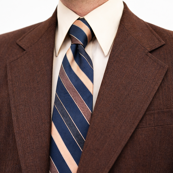 1970s Teal Striped Tie Men's Vintage Shiny Striped 100% Polyester Necktie by QUO VADIS