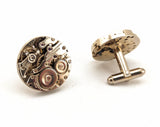 1960s DANTE Watch Gear Cufflinks Mad Men Era Men's Vintage Gold Tone Steampunk Cufflink Set by Dante