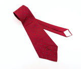 1970s COUNTESS MARA Tie Men's Vintage Bright Red Necktie by Countess Mara New York with Silver Foulard Designs