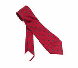 1970s COUNTESS MARA Tie Men's Vintage Wide Red Necktie with Foulard Designs by Countess Mara New York
