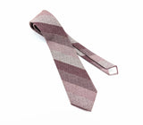 1970s-80s Vintage Pink Striped Tie Knit Wool-Look Men's Vintage Necktie Woolcrofter by Wembley