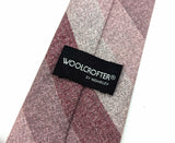 1970s-80s Vintage Pink Striped Tie Knit Wool-Look Men's Vintage Necktie Woolcrofter by Wembley