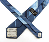1970s PIERRE CARDIN Tie Men's Vintage Blue Striped 100% Imported Polyester Necktie by Pierre Cardin Paris, New York for Macy's