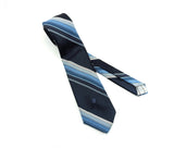 1970s PIERRE CARDIN Tie Men's Vintage Blue Striped 100% Imported Polyester Necktie by Pierre Cardin Paris, New York