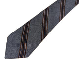 1970s Scottish Lambswool Necktie Men's Vintage Black, Gray & Brown 100% Lambswool Tie Woven in Scotland by Berkley