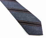 1970s Scottish Lambswool Necktie Men's Vintage Black, Gray & Brown 100% Lambswool Tie Woven in Scotland by Berkley