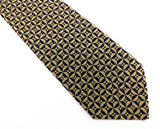 1970s Oleg Cassini Tie Men's Vintage Wide Navy Blue & Gold Woven Polyester Disco Era Necktie Oleg Cassini by BURMA