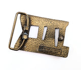 1970s JACK Belt Buckle Antiqued Brass Large Cast Metal Vintage Men's Western Style Belt Buckle with name "Jack" by The CHAD Mfg. Corp Denver