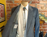 1970s Gray Corduroy Western Suit Jacket / Sport Coat Unworn Men's Vintage Blazer American Fashion Collection by h.i.m. - Size 40 (MEDIUM)