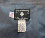 1980s Vintage Flying R Ranchwear Gray Western Shirt Men's Cowboy Style Short Sleeve Pearl Snap Shirt by Ruddock Mfg. Co. - Size XL Tall