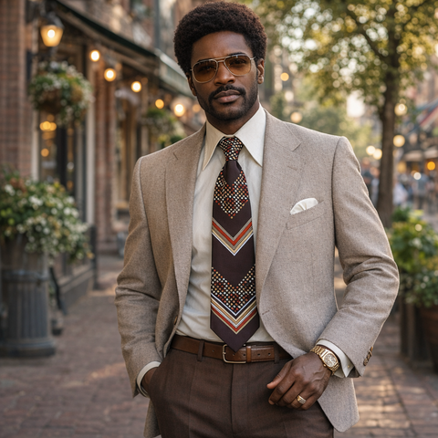 1970s LEVI'S Action Suit Jacket Vintage Men's Disco Era Light Brown Textured Polyester Sport Coat / Blazer by Levi Strauss - Size 46 (XL)