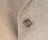 1970s LEVI'S Action Suit Jacket Vintage Men's Disco Era Light Brown Textured Polyester Sport Coat / Blazer by Levi Strauss - Size 46 (XL)