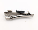 1960s-70s Coal Miner Tie Clip Vintage Men's Silver Tone Metal Novelty Tie Clasp / Tie Bar with Coal Prospector Shovel, Pick & Lump of Coal!