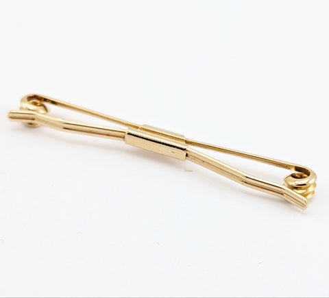 1950s-60s Gold Collar Bar Mad Men Era Men's Vintage Mid Century Clip on Collar Stay