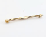 1950s-60s Gold Collar Bar Mad Men Era Men's Vintage Mid Century Clip on Collar Stay