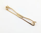 1950s-60s Gold Collar Bar Mad Men Era Men's Vintage Mid Century Clip on Collar Stay
