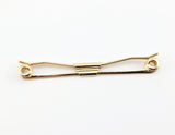 1950s-60s Gold Collar Bar Mad Men Era Men's Vintage Mid Century Clip on Collar Stay
