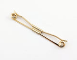 1950s-60s Gold Collar Bar Mad Men Era Men's Vintage Mid Century Clip on Collar Stay