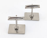 1950s Silver Star Cufflinks Men's Vintage Mad Men Era Mid Century Silver Tone Cufflink set with Star designs in box by Edgewood