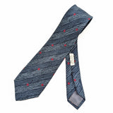 1970s GIORGIO ARMANI 100% Silk Men's Necktie Vintage Blue & Red High Fashion Couture Tie Made in Italy by Giorgio Armani