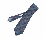 1970s GIORGIO ARMANI 100% Silk Men's Necktie Vintage Blue & Red High Fashion Couture Tie Made in Italy by Giorgio Armani