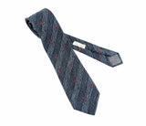1970s GIORGIO ARMANI 100% Silk Men's Necktie Vintage Blue & Red High Fashion Couture Tie Made in Italy by Giorgio Armani