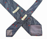 1970s GIORGIO ARMANI 100% Silk Men's Necktie Vintage Blue & Red High Fashion Couture Tie Made in Italy by Giorgio Armani