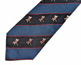1970s IIHF Hockey Player Tie Men's Vintage 100% Silk Seide International Ice Hockey Federation Necktie Made in Italy by Mantero Como