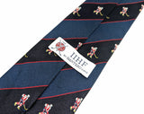 1970s IIHF Hockey Player Tie Men's Vintage 100% Silk Seide International Ice Hockey Federation Necktie Made in Italy by Mantero Como
