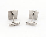 1950s-60s Sportsman Cufflinks Men's Vintage Mad Men Era Silver Tone Metal Cufflink Set with Hunter or Fisher designs