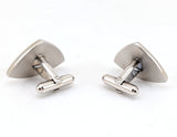 1960s Keyhole Cufflinks Set Mid Century Modern Silver Tone Metal Cufflinks with Antique Skeleton Key Hole designs by HICKOK