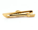 1960s ANSON Tie Clip / Tie Clasp Gold Tone Mad Men Era Mid Century Men's Vintage Tie Bar with Natural Agate Stone by Anson