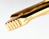 1960s ANSON Tie Clip / Tie Clasp Gold Tone Mad Men Era Mid Century Men's Vintage Tie Bar with Natural Agate Stone by Anson